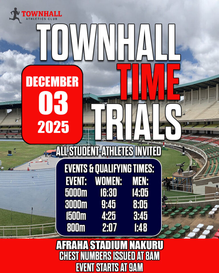 Townhall athletics trials kenya for USA scholarships